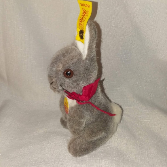 Vintage Steiff Manni Hase Bunny Rabbit 1503 15 Grey 1984-1987 IDS West Germany - Picture 2 of 15